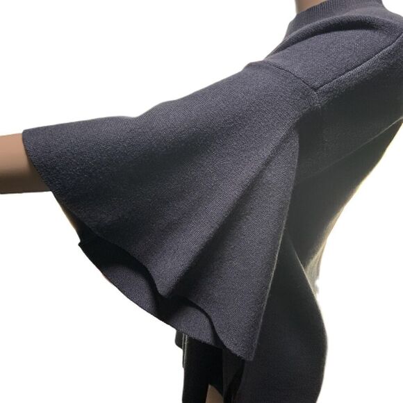 Anthropologie Sunday In Brooklyn Dark Gray 3/4 Sleeve Crew Neck Sweater Small - Picture 12 of 13